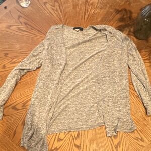 American City Wear Gray Lightweight Open Cardigan Sweater Women's Large, L